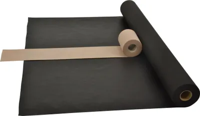 Produktbild von Sensalux Kombi-Set 1 Tischdeckenrolle 1m x 25m schwarz + Tischläufer 15cm beige