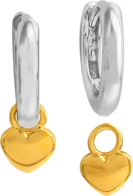 Produktbild von V Klappcreolen 925/- Sterling Silber 1,1cm mehrfarbig 274210051