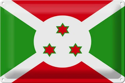 Produktbild von Blechschild Flagge Burundis 30x20cm Flag of Burundi