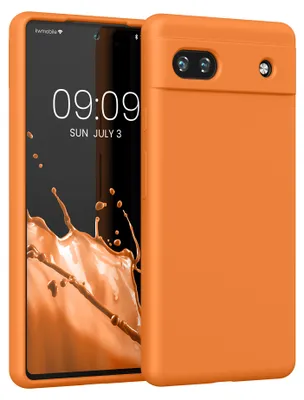 Produktbild von kwmobile Handyhülle für Google Pixel 6a Hülle, für Pixel 6a Case - Hülle Silikon - kabelloses Laden - Fruity Orange