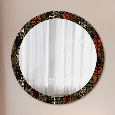 Produktbild von Ø90cm Modern Spiegel - Wandspiegel Wandmontage- Schlafzimmer - grunge abstrakt muster