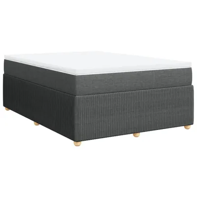 Produktbild von vidaXL Boxspringbett mit Matratze Dunkelgrau 160x200 cm Stoff