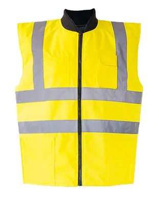 Produktbild von Korntex KXTABW | Herren Hi-Viz Reversible Bodywarmer EN ISO 20471 - Farbe: Signal Yellow - Größe: XL