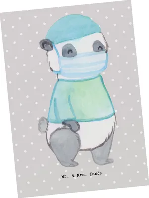 Produktbild von Mr. & Mrs. Panda Postkarte Chirurg Herz - Grau Pastell - Geschenk, Mediziner, Arzt, OP, Krankenhaus, Ansichtskarte, Postkarten, bildkarte, Grußkarte, Krankehaus