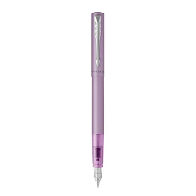 Produktbild von Parker Vector XL, Lila, Kartuschenfüllsystem, Blau, Edelstahl, Medium, Beidhändig