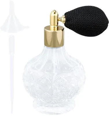 Obrázok produktu pre 100 ml fľaša na parfum v retro štýle – prázdna sklenená fľaša s rozprašovačom