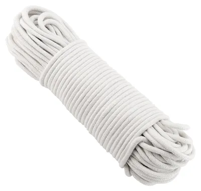 Obrázok produktu pre TRANKIELO® - Bavlňové lano 6 mm x 100 m - Silný, prírodný materiál vhodný na macramé a remeselné projekty
