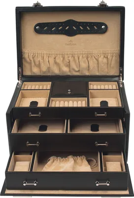 Produktbild von WINDROSE Schmuckschatulle Ambiance Jewelry Box with 2 Closures Black schwarz