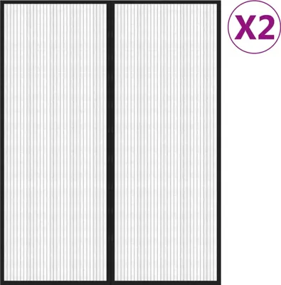 Immagine prodotto di vidaXL Tende per porte a zanzariera 2 pz. Magnete nero 230x160 cm