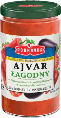 Productafbeelding van Podravka Ajvar mild, 195 g, veganistisch, volgens het originele Kroatische recept