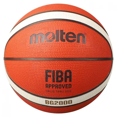Produktbild von Molten B3G2000 Basketball, Trainingsball, Gummi, griffig, 12 Felder, orange/Ivor