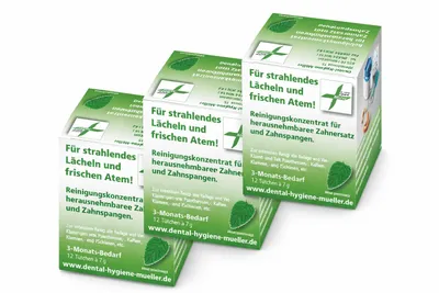 Produktbild von 3 x Reinigungskonzentrat Dentalreiniger für Ultraschall Reinigungsgeräte Dental Hygiene Müller