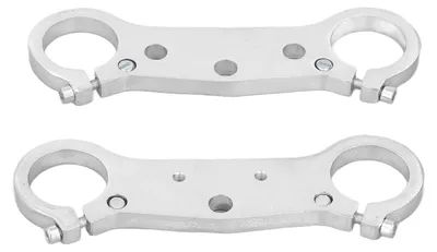Image de Dispositif de guidage pour amortisseur avant (plaques supérieure et inférieure) destiné à la modification de mini-motos de 47 à 49 cm³