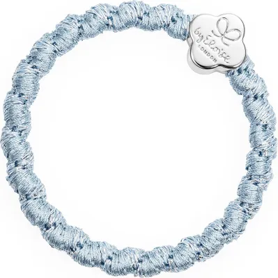 Produktbild von By Eloise London Silver Quatrefoil Woven Faded Denim