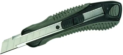 Produktbild von Cutter 18 mm, rutschsicherer Griff, automatische Klingenarretierung, grau