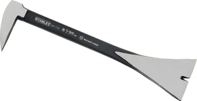 Produktbild von Stanley Präzisionseisen breite Schaufel, Nagelzieher mit Doppelende, Schwarz, Edelstahl, Kohlenstoffstahl, Schwarz, 200 mm, Hängende Karte