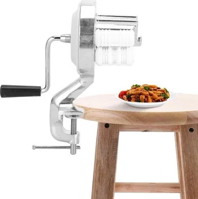 Productafbeelding van Famanu Noodlemachine van roestvrij staal - Handbediende pastamachine voor thuisgebruik