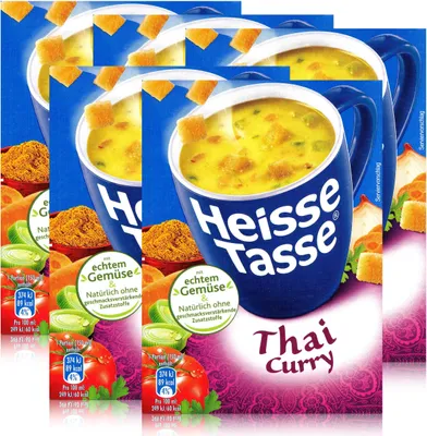 Produktbild von Heisse Tasse Thai Curry mit Croûtons 3 Beutel á 19,2g (5er Pack)