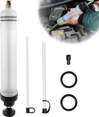 Produktbild von Öl-Absaugpumpe 500 ml - Handpumpe - mit 2 Schläuchen und Gummidichtungen - ideal für Motorwartung
