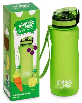 Produktbild von Schmatzfatz Trinkflasche, Sport-Trinkflasche für Erwachsene, Trinkflasche BPA Frei & Kühlend, Auslaufsichere Trinkflasche für Damen & Herren, Sport Flasche Grün, Trinkflaschen für Fitness & Gym