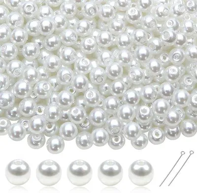Zdjęcie produktu dla Koraliki szklane, "Królewska łapa", 370 sztuk - koraliki - 6 mm -nić do koralików - rękodzieło - hobby