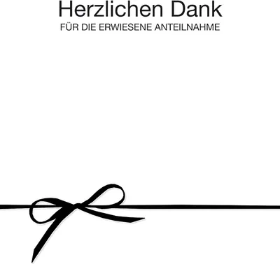Produktbild von Trauer Danksagung Mehrstückpackung 5 Danksagungen für die erwiesene