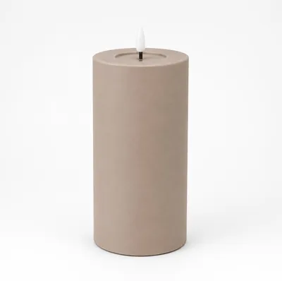 Produktbild von Deluxe HomeArt LED Outdoor Kerze Stumpenkerze Sand 7,5 x 15 cm für außen