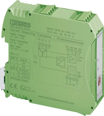 Zdjęcie produktu dla PHOENIX CONTACT MACX MCR-SL-CAC- 5-I Przetwornik prądowy dla 1 i 5 A