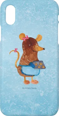 Produktbild von Mr. & Mrs. Panda Iphone 10 Handyhülle Maus Kekse - Eisblau - Geschenk, Winter, Weihnachtskekse, Plätzchen, X, Weihnachten, Cover, Handy, Hülle