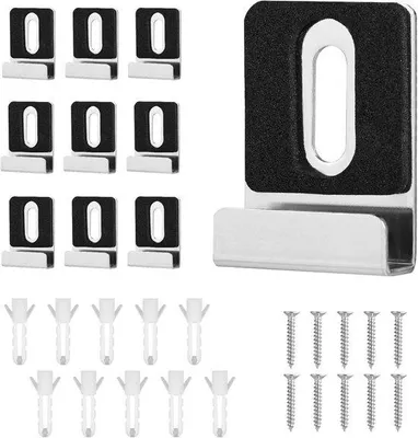 Produktbild von Metallenes Spiegelhalter-Set 10-teilig silberfarben