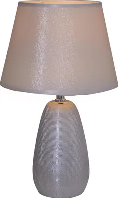 Produktbild von Näve Leuchten Tischleuchte SIMLY CERAMICS mit E14 Tischleuchte SIMLY CERAMICS mit E14 Tischleuchten - Keramik Tischleuchte "SIMLY CERAMICS" H: 37cm, Tischlampe im Klassik Stil, ausKeramik in silber, 37 cm hoch, Maße 10 x 10 cm, E14-Fassung – Schnurschalter