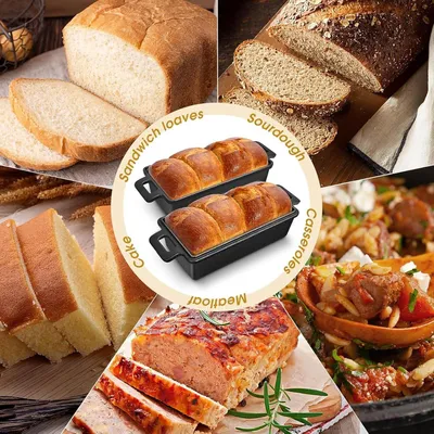 Produktbild von Gusseiserne Sauerteig-Brotpfanne mit Deckel für hausgemachtes Brot