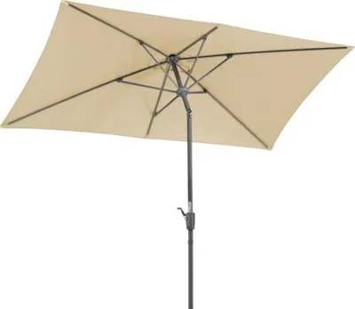 Produktbild von Mittelstockschirm Schneider Schirme Tunis 270 x 150 cm natur mit UV-Schutz 50+, wasserabweisende Polyesterbespannung