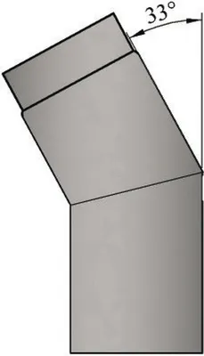 Produktbild von Rauchrohrbogen 33°/150 mm schwarz