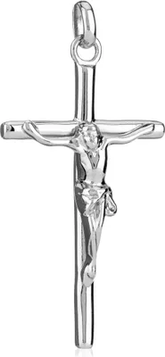 Produktbild von Rhodiniert 925 Sterlingsilber Kreuz Ketten Anhänger Kommunion Konfirmation 6360