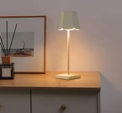Produktbild von OKWISH LED Tischleuchte Tischlampe Kabellos, LED Touch-Dimmbare Akku Tischleuchte, Kaltweiß, Naturweiß, Warmweiß, für Innen und Aussen, Schlafzimmer