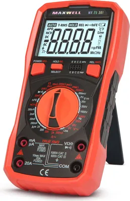 Produktbild von True RMS Digitalmultimeter - Serie 300 mit Transistor-, Dioden- und Durchgangsprüfung, Hintergrundbeleuchtung und Datenspeicherung [25301]