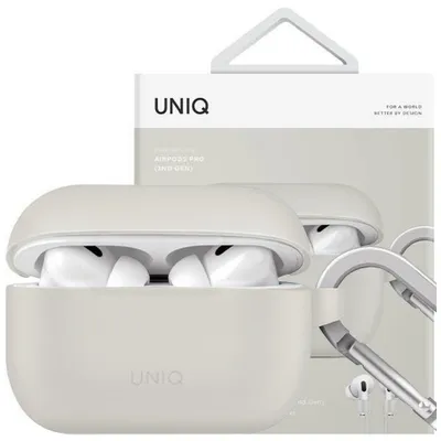 Zdjęcie produktu dla Uniq Etui Vencer Airpods Pro 2 Gen. Silicone Szary/Chalk Grey