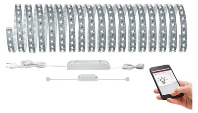 Produktbild von Paulmann Function MaxLED 500 Bluetooth Basisset 10m Tageslichtweiß 48,5W 230/24V Silber