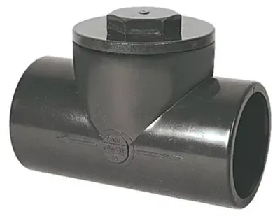 Productafbeelding van PVC-aansluiting met terugstroombeveiliging, mannelijk/vrouwelijk, diameter 40 mm