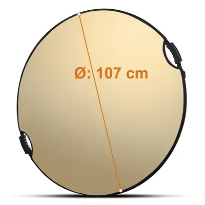 Immagine prodotto di Walimex pro 5in1 riflettore pieghevole wavy comfort Ø107cm con maniglie e 5 colori di riflettore