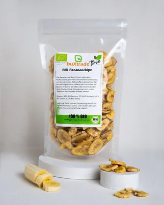 Produktbild von 10 kg Bananenchips | gesüßt | getrocknet | Bananenscheiben | Buxtrade |