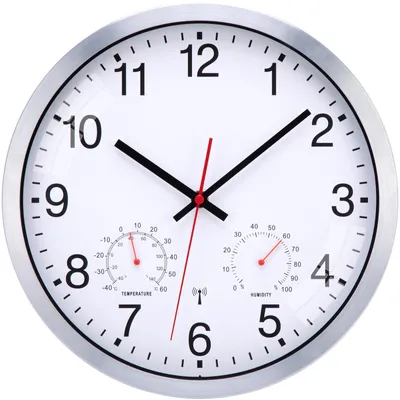 Wanduhr 30 cm, geräuschlos, batteriebetrieben, Quarz, weiß