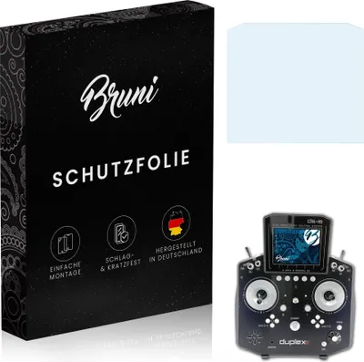 Produktbild von Bruni Basics-Clear 2x Schutzfolie kompatibel mit Jeti Transmitter Duplex DS-16 II Folie