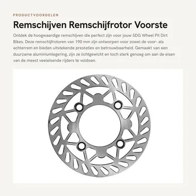 Produktbild von Aluminium Schijfrotor 160CC Pit Crossmotoren 190mm