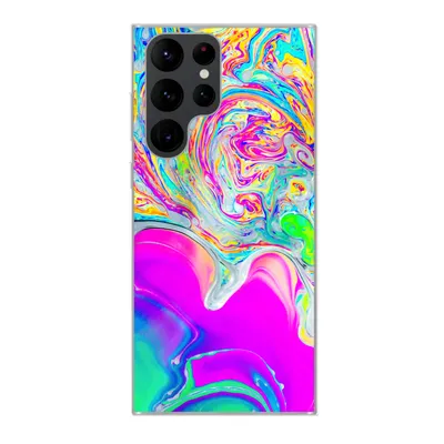 Produktbild von MuchoWow® Handyhülle Schutzhülle Hülle für Samsung Galaxy S22 Ultra Kunst - Farben - Psychedelisch Silikon Softcase Handy Hülle - Abbildung