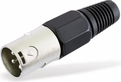 Produktbild von XLR-Stecker, 3-polig, schwarz