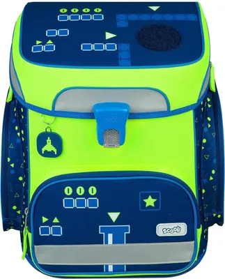 Image de Scooli sac d'école EasyFit Schulranzen-Set 5 pièces Glow Edition Level Up jaune fluo