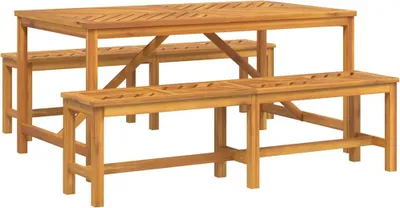 Produktbild von vidaXL Garten Essgruppe 3 Stk. Braun Massivholz Akazie