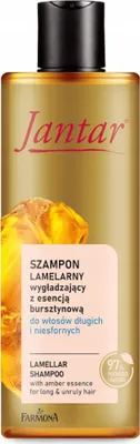Zdjęcie produktu dla Szampon Lamelarny Wygładzający Farmona Jantar Do Włosów Długich I Niesfornych 300 Ml